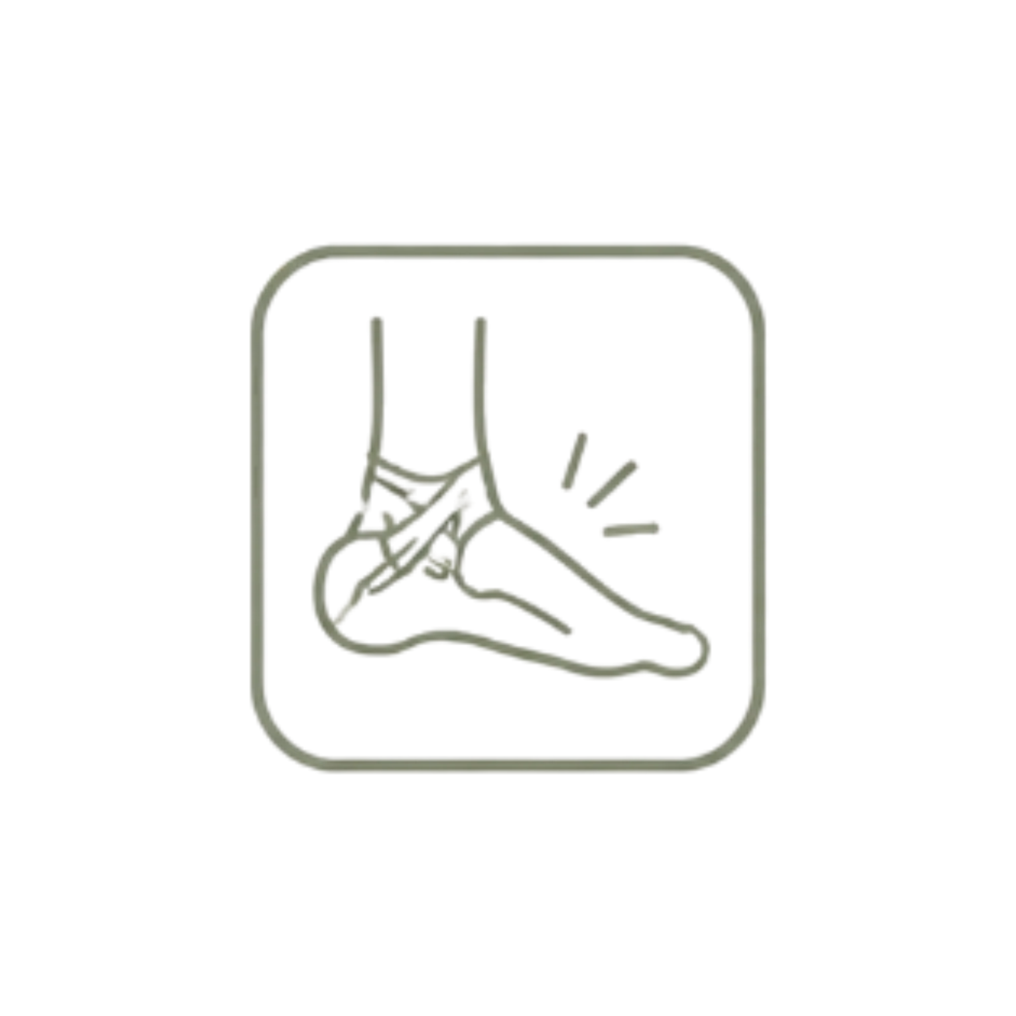 Ankle sprain graphic.